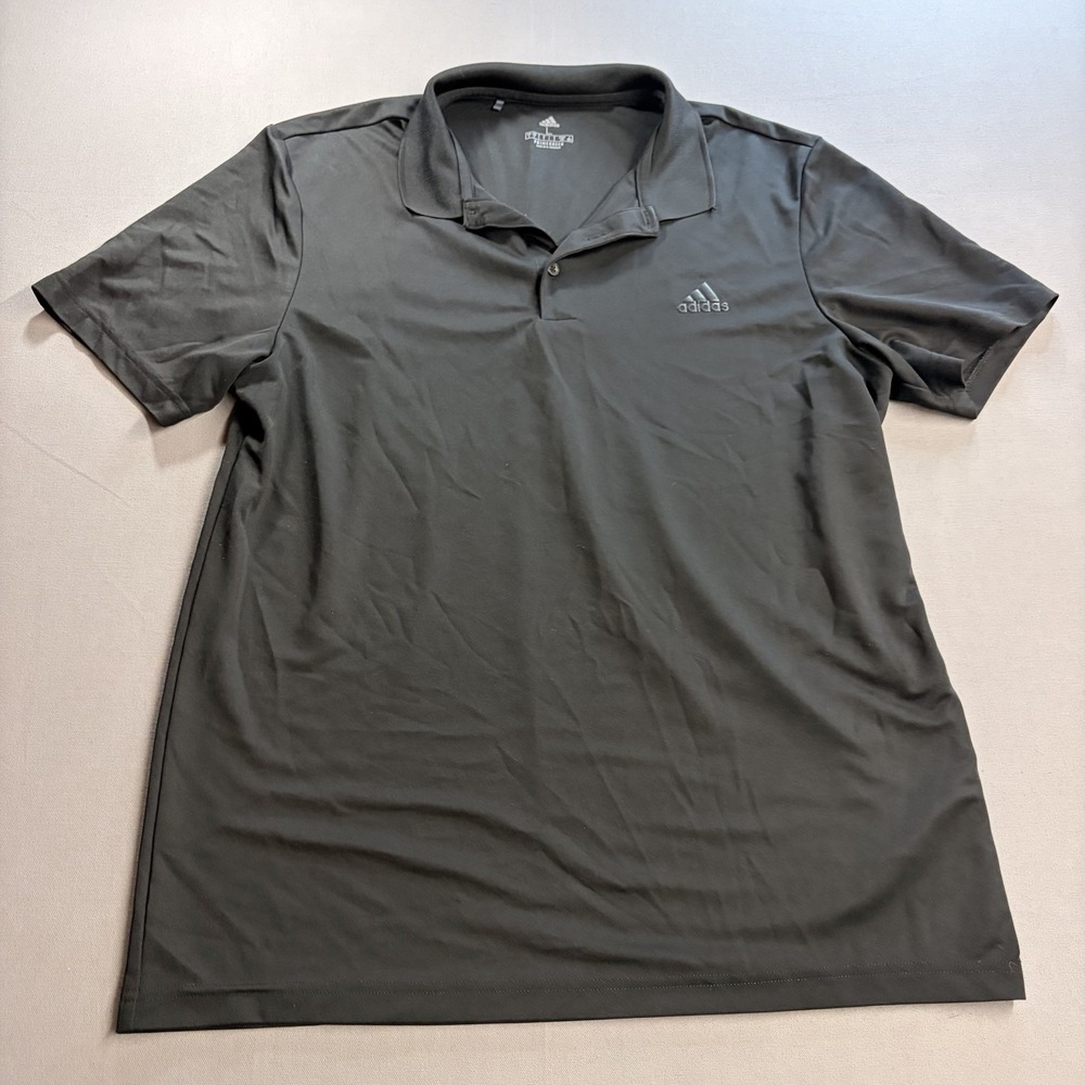 Adidas Primegreen Golf Polo Shirt Mens Large Black Performance GQ3134
